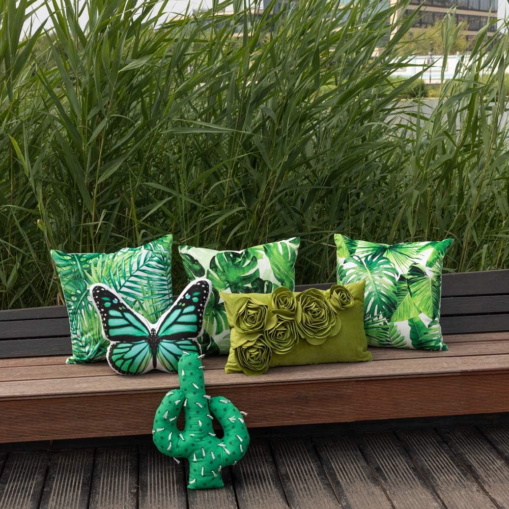 VG|green-butterfly|3D Butterfly Throw Pillow, Hot Pink