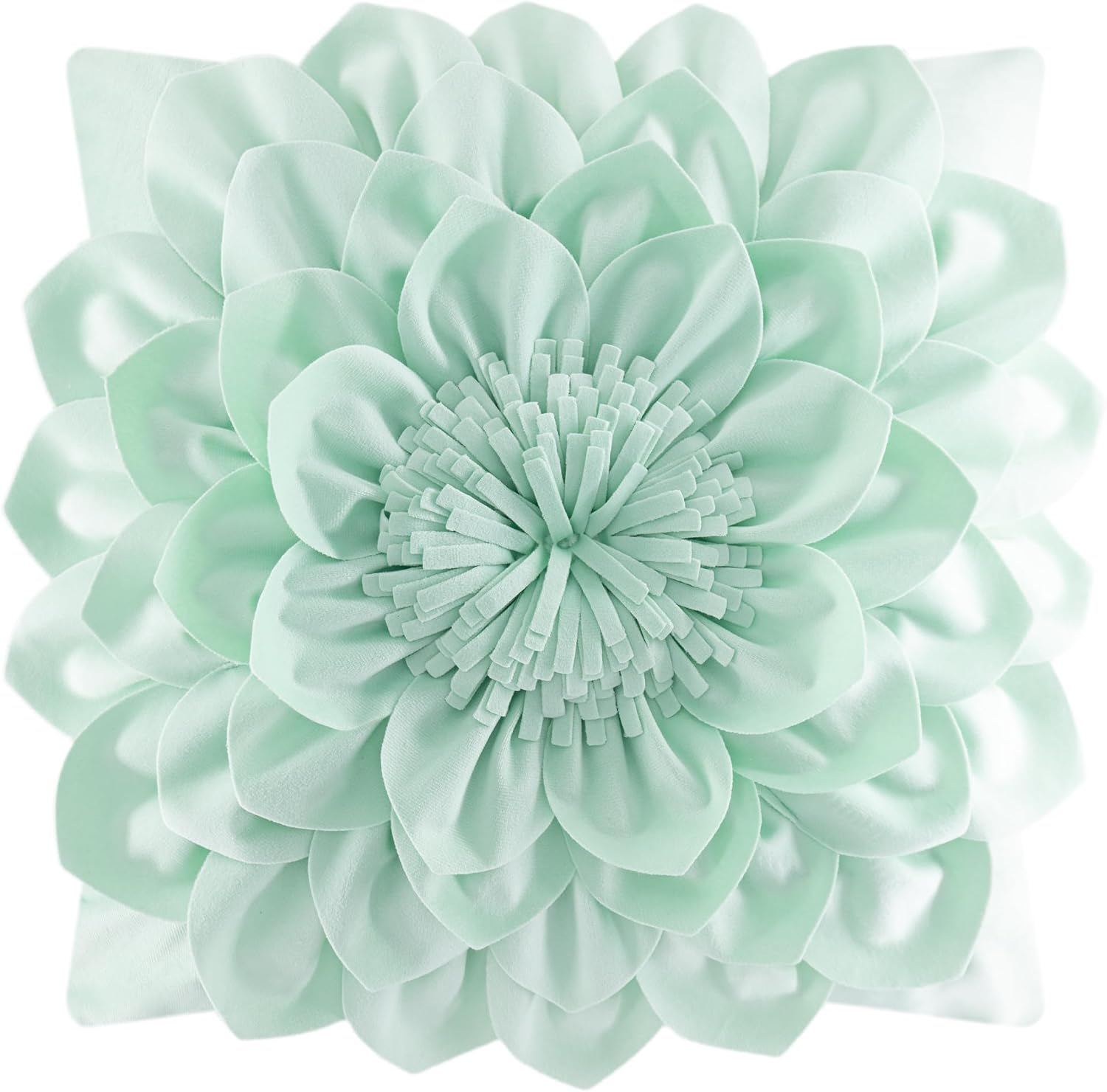 3D Flower Throw Pillow Covers - Mint