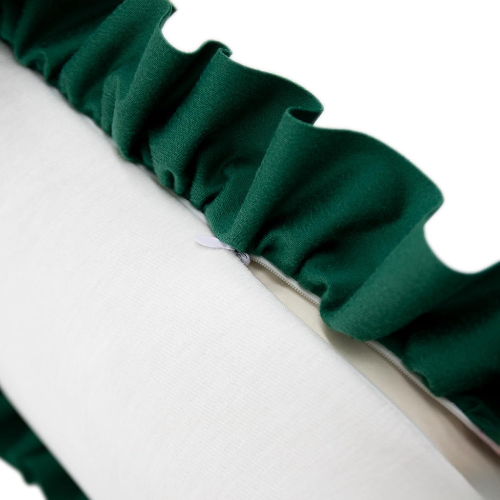 Zebra Green Lace Throw Pillow Cover