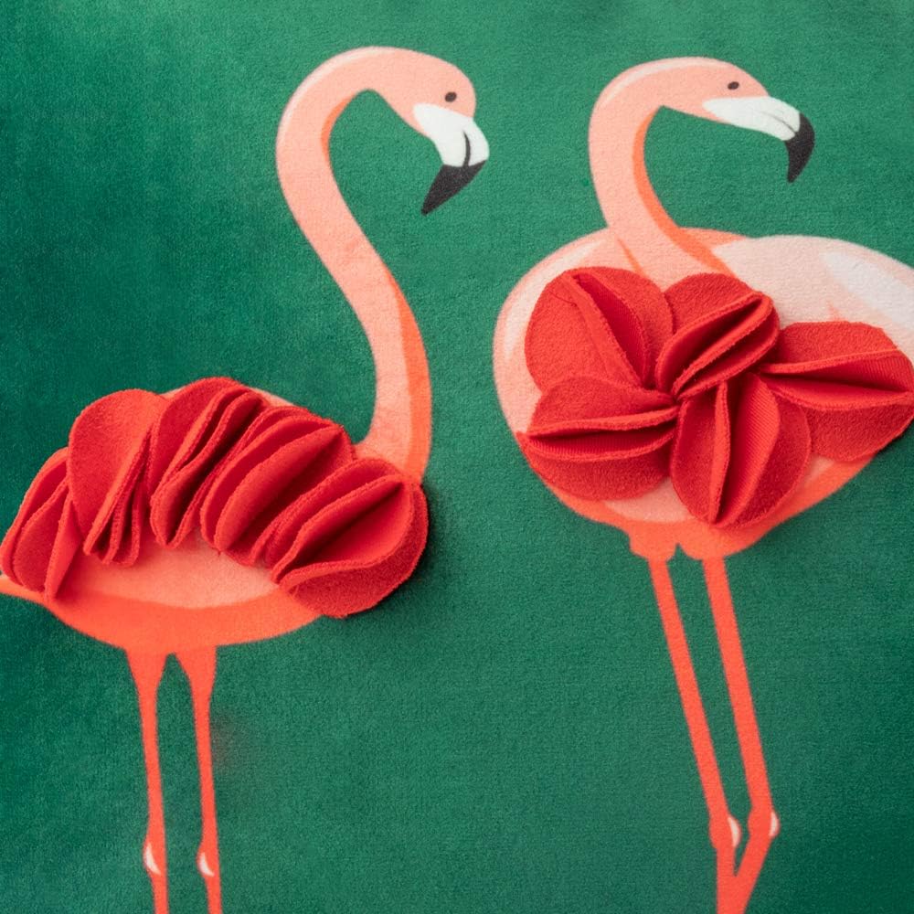 Stereo Flamingo Decorative Throw Pillow Cover 3D Feather Pillowcase Rectangular Cushion Cover for Bed Living Room Sofa Chair Home Decor