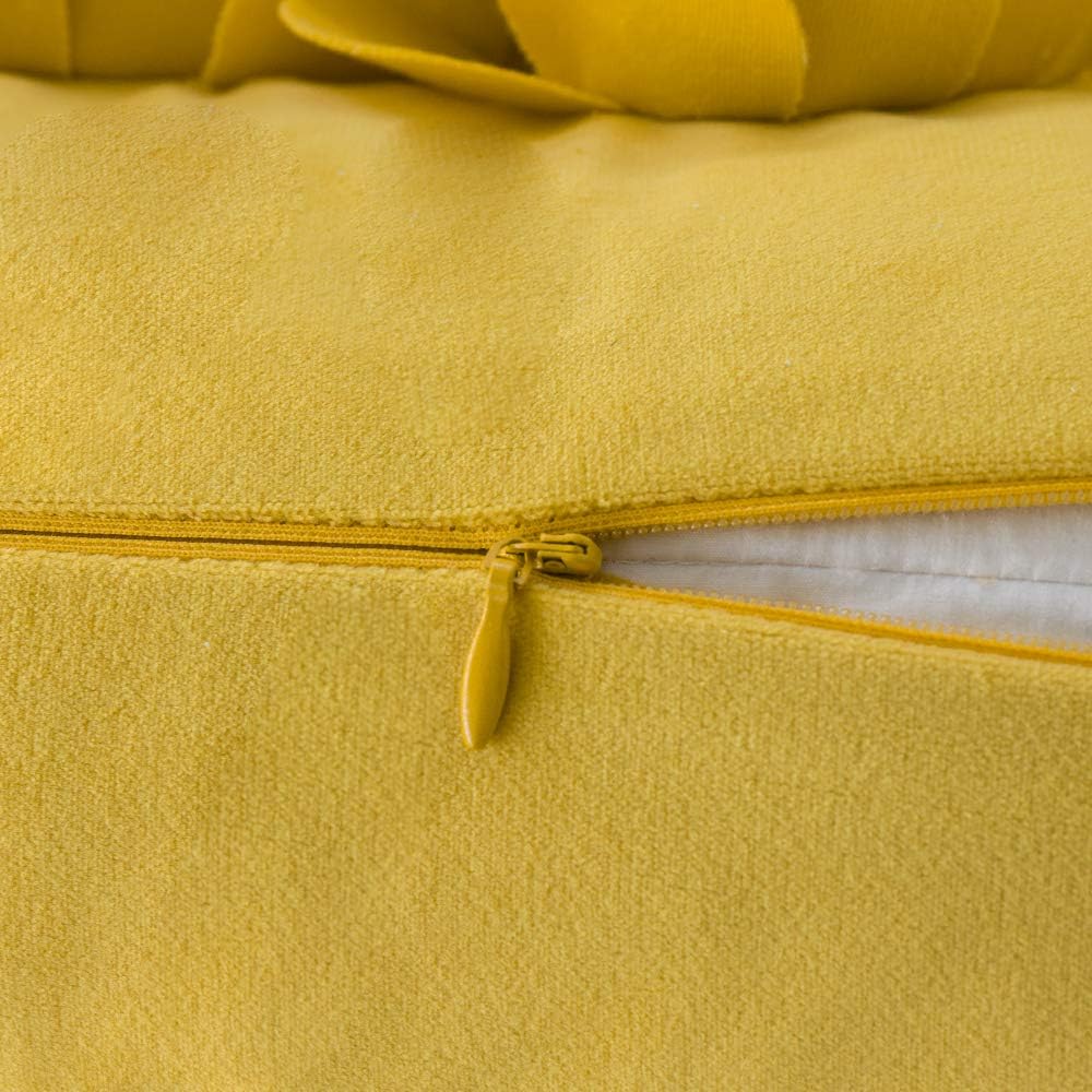 VG|yellow|3D Flower Throw Pillow Cover Lavender