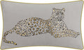 Leopard Print Throw Pillow Cover Decorative Velvet Cushion with Gold Foil Printing for Bed Couch Chair Car - Gray / 20" x 12" (Pack of 1)