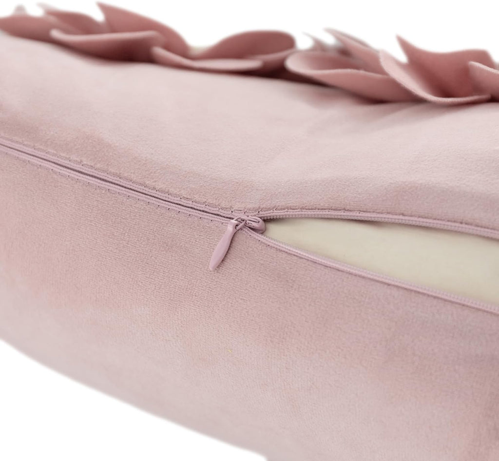 VG|dusty-pink-white|3D Flower Throw Pillow Cover