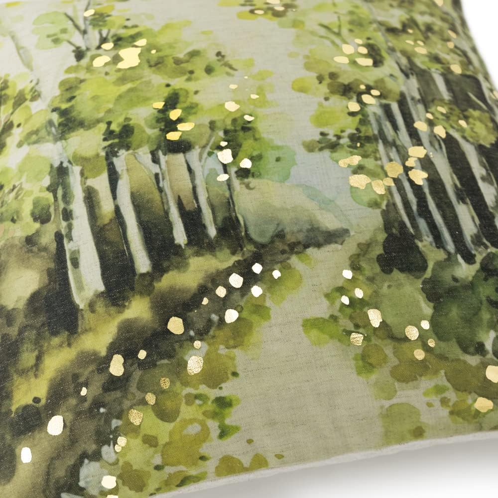 Fall Decor Throw Pillow Cover Fallen Leaves Cushion Cover Gold Foil Pillow Case for Home Sofa Couch Chair