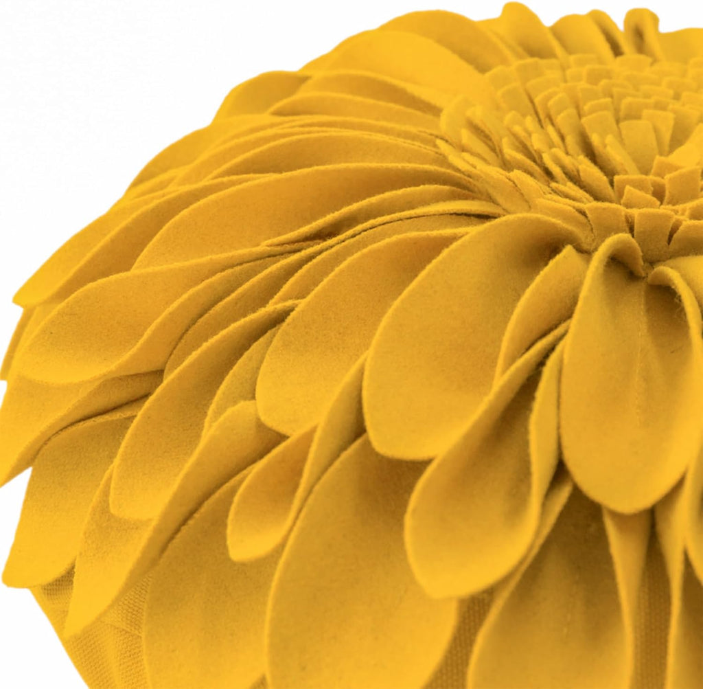 3D Sunflower Throw Pillow Cover, Gold Yellow
