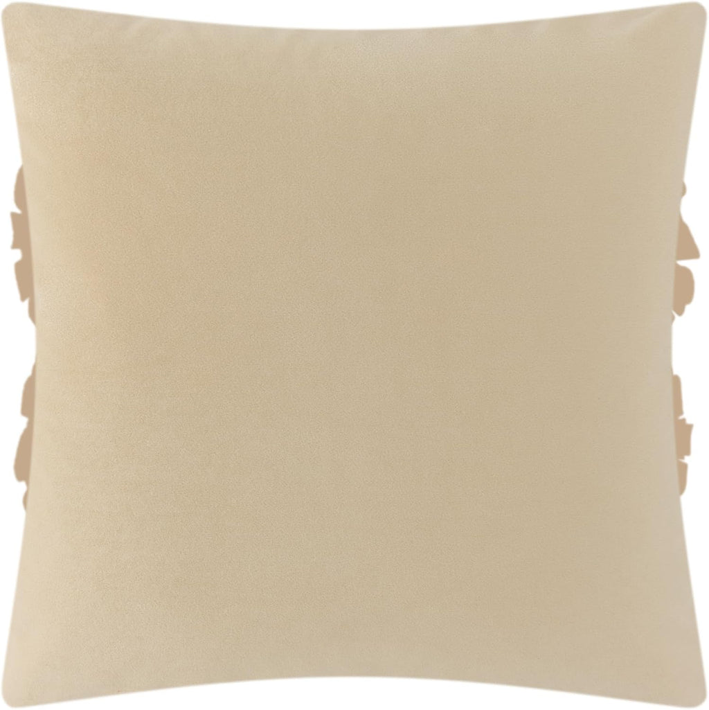 VG|camel|Handmade 3D Flower Throw Pillow Cover