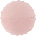 VG|rose-gold-pink|3D Flower Throw Pillow Cover Decorative Round Cushion Floral Accent Pillowcase for Bedroom Living Room Bed Couch Pink Velvet