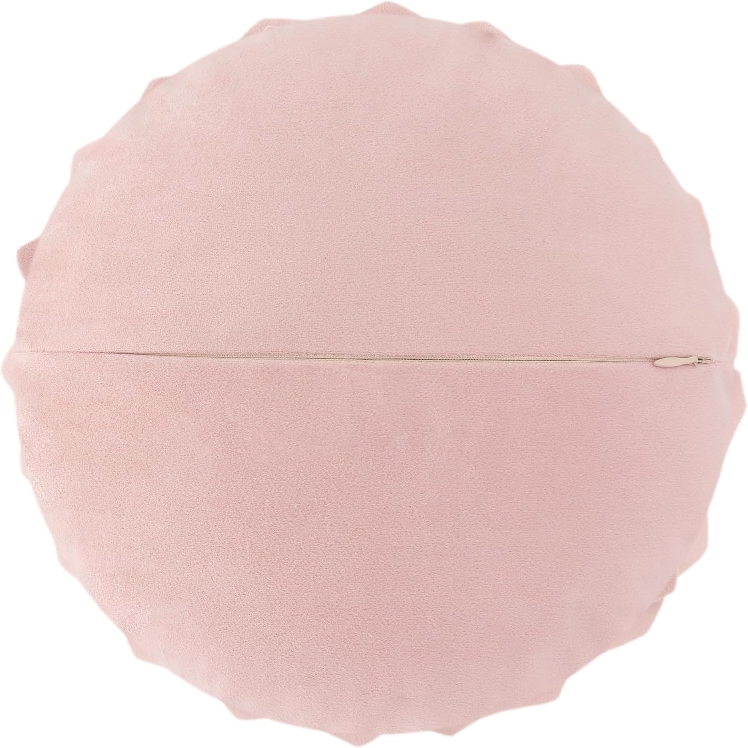 VG|rose-gold-pink|3D Flower Throw Pillow Cover Decorative Round Cushion Floral Accent Pillowcase for Bedroom Living Room Bed Couch Pink Velvet