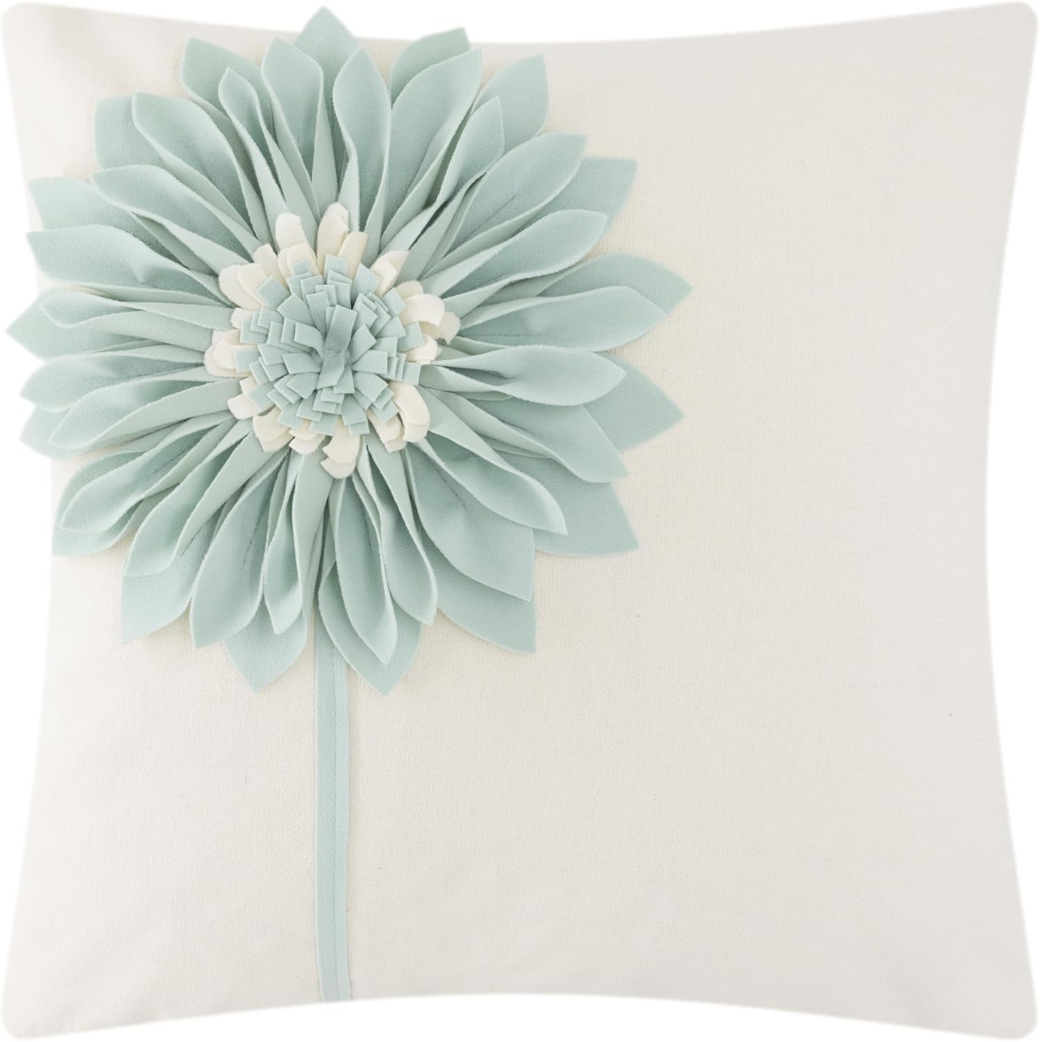 VG|apple-green|Decorative Flower Throw Pillow Cover 3D Sunflower Pillow Case Velvet Cushion Floral Pillowcase for Bed Living Room Couch Chair