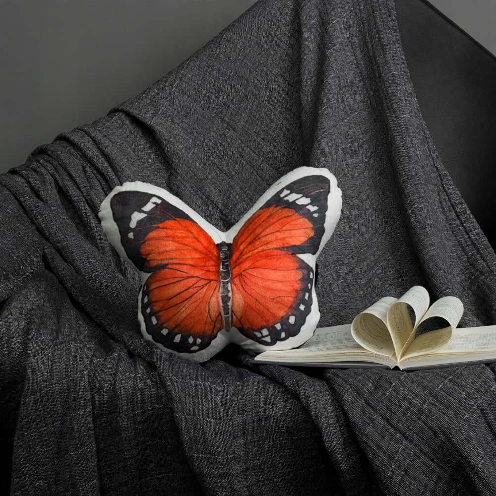 VG|z-neck-orange|3D Butterfly Throw Pillow, Hot Pink