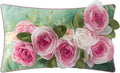 Gauze Rose Flower Throw Pillow Cover, Pink - Default Title