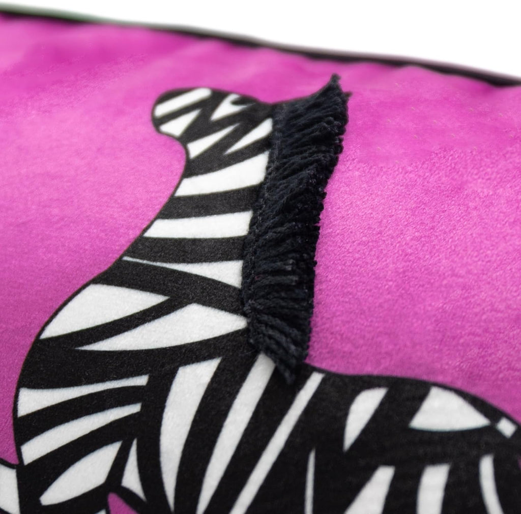 VG|rose-red|Printing Zebra Throw Pillow Cover