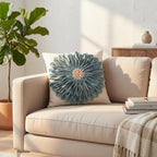 VG|blue-dusty-blue-beige-canvas|3D Sunflowers Throw Pillow Cover Wine Red