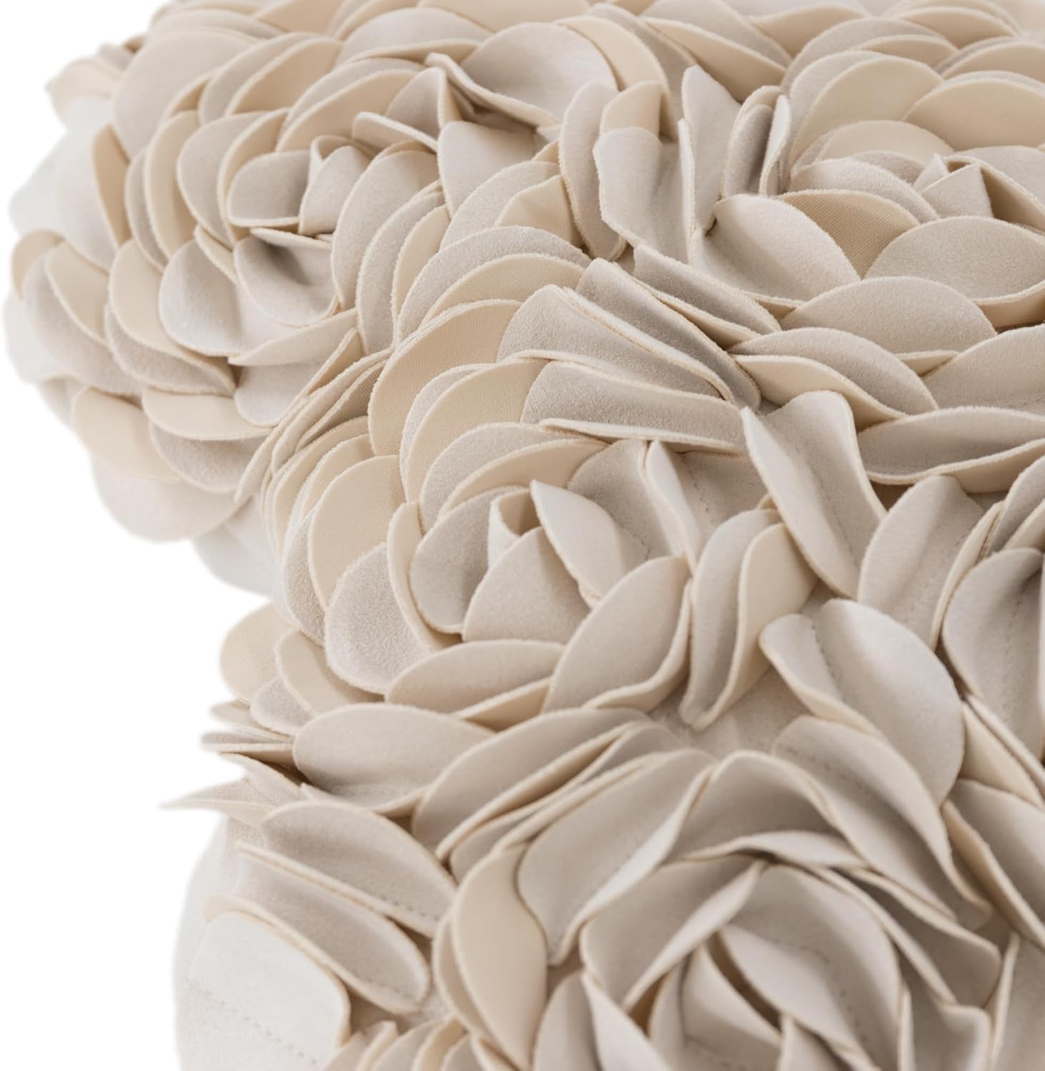 VG|creamy-white|Heart Flower Throw Pillow Covers