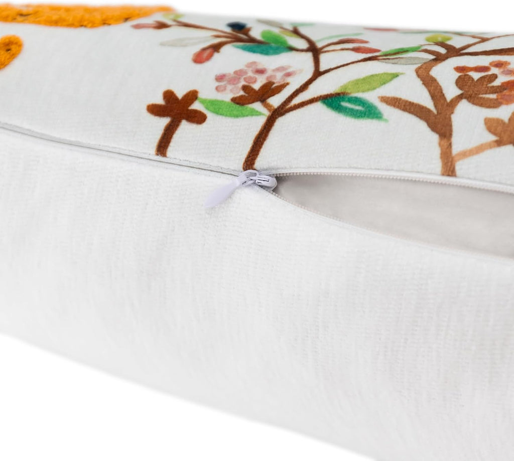 Embroidered Leopard Decorative Throw Pillow Cover