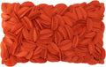 VG|dark-orange|Handmade 3D Floral Throw Pillow Cover