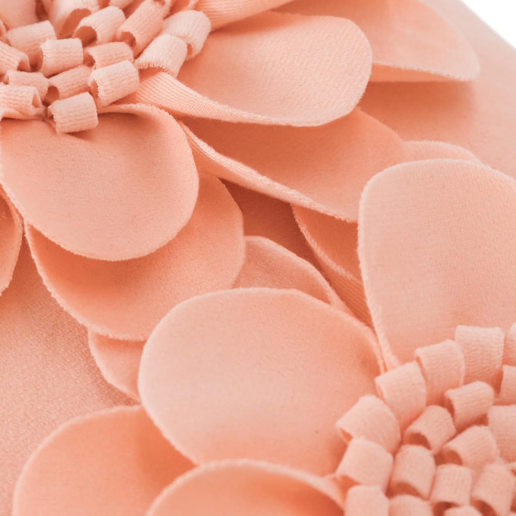 VG|peach-pink|3D Flower Throw Pillow Cover