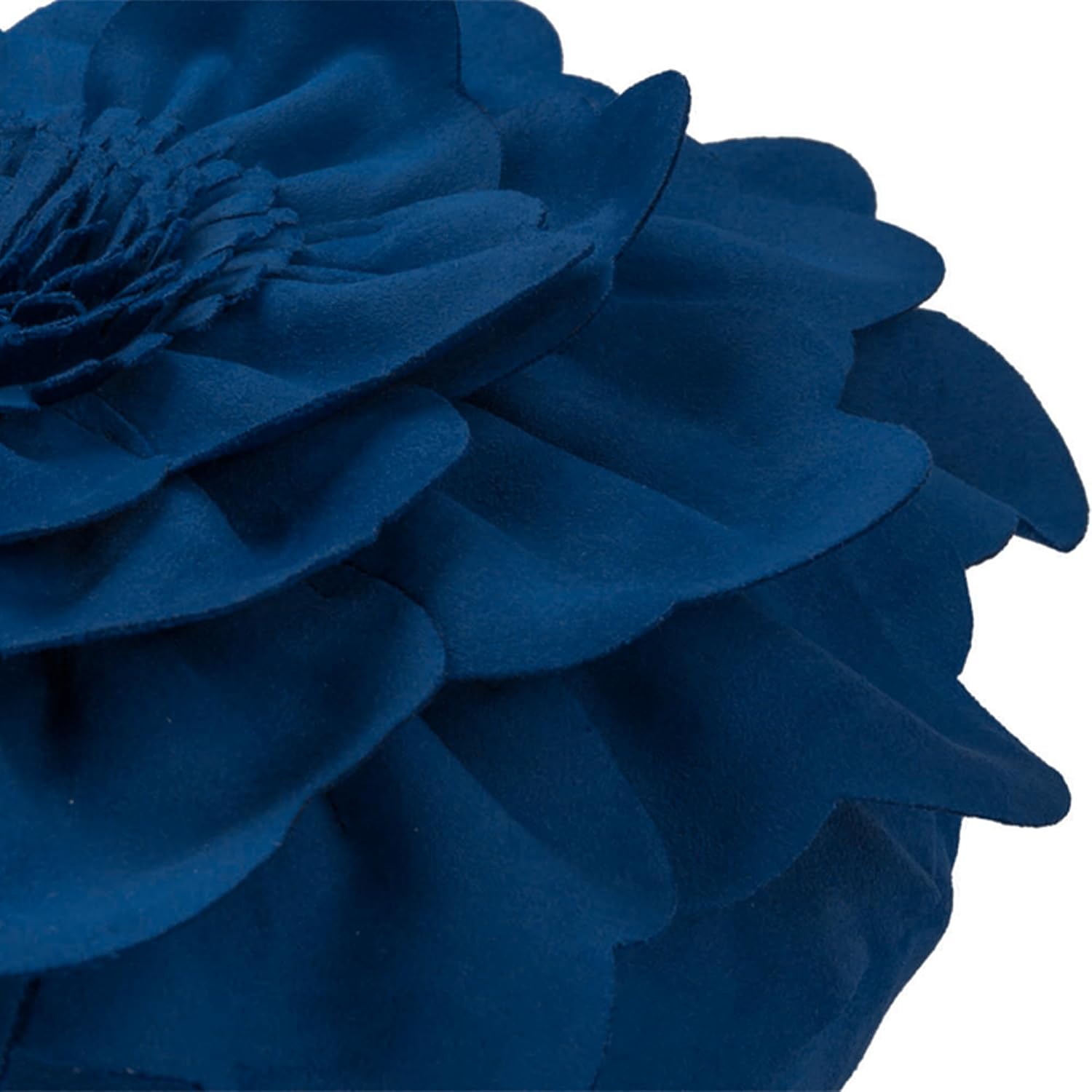 VG|blue|Flower Throw Pillow Cover Decorative Round Pillowcase Floral Cushion for Bed Sofa Couch Car Decor