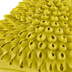 VG|yellow|3D Flower Throw Pillow Cover, Velvet, Light Grey