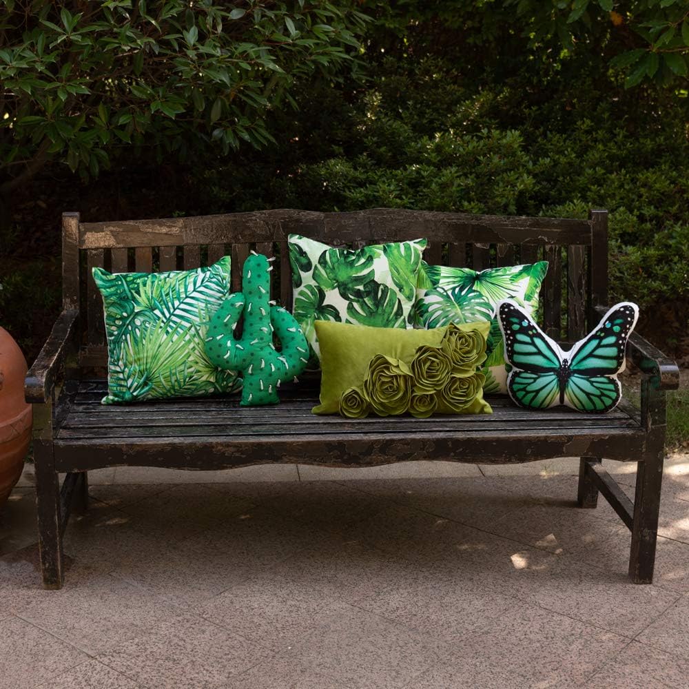 VG|green-butterfly|3D Butterfly Throw Pillow, Hot Pink