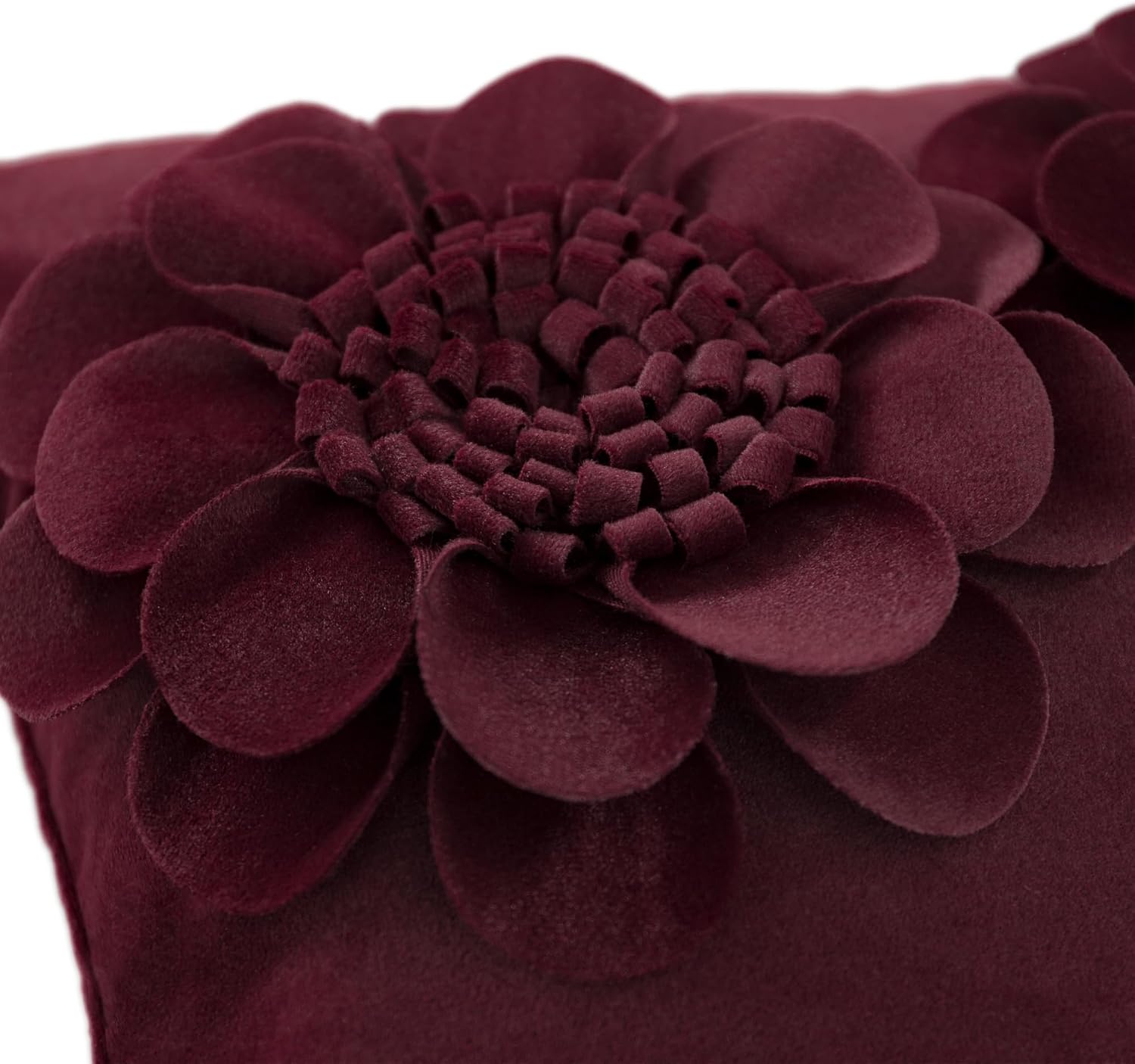 VG|dark-red|3D Flower Throw Pillow Cover
