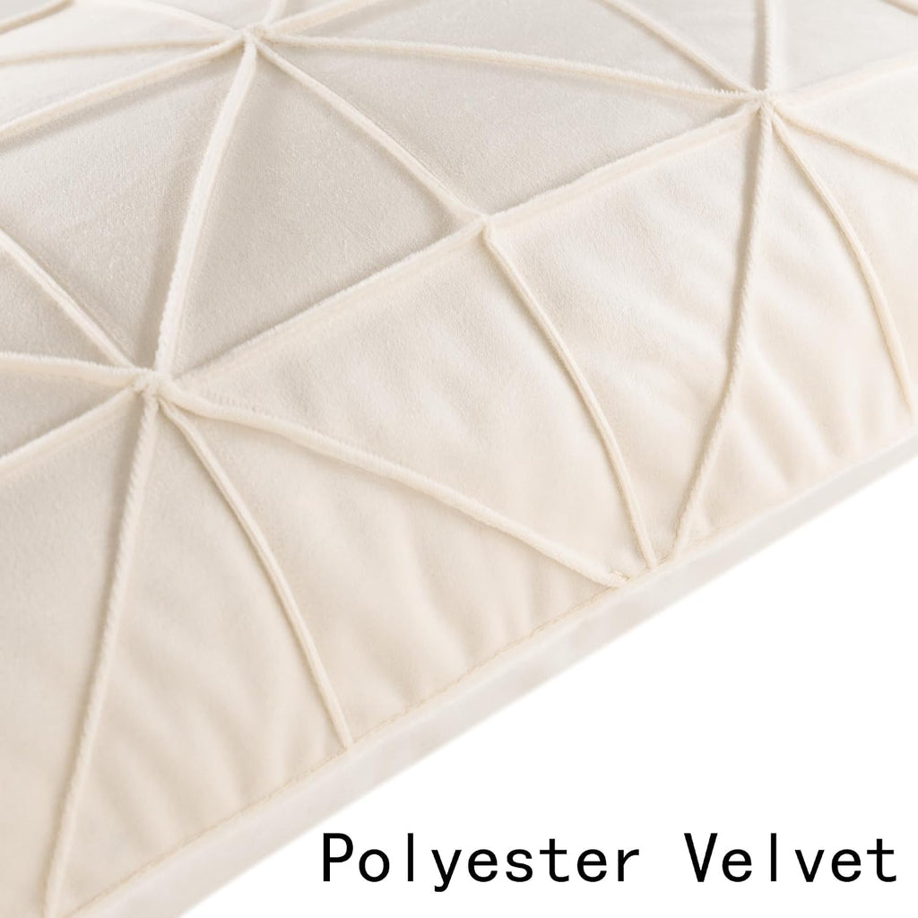 VG|creamy-white|Velvet Pillow Cover