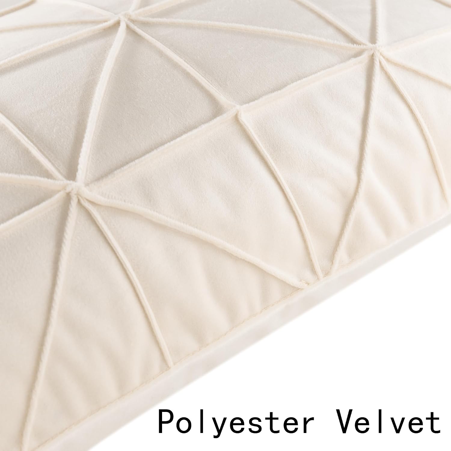 VG|creamy-white|Velvet Pillow Cover