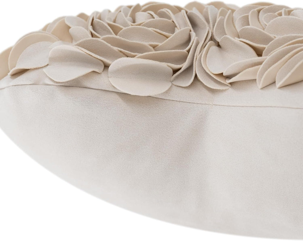 VG|creamy-white|Heart Flower Throw Pillow Covers