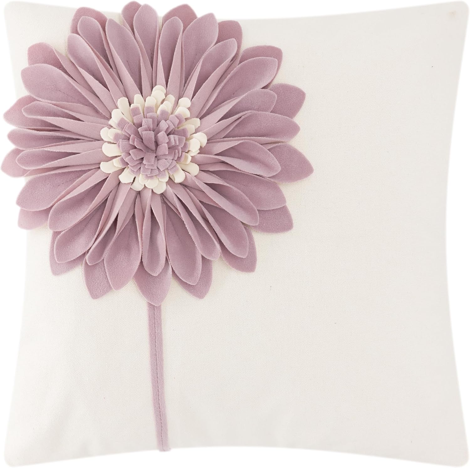 VG|dusty-pink|Decorative Flower Throw Pillow Cover 3D Sunflower Pillow Case Velvet Cushion Floral Pillowcase for Bed Living Room Couch Chair