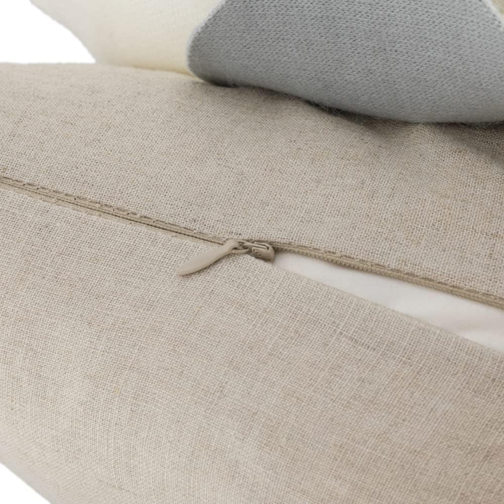 VG|beige|Luxury 3D Flower Throw Pillow Cover