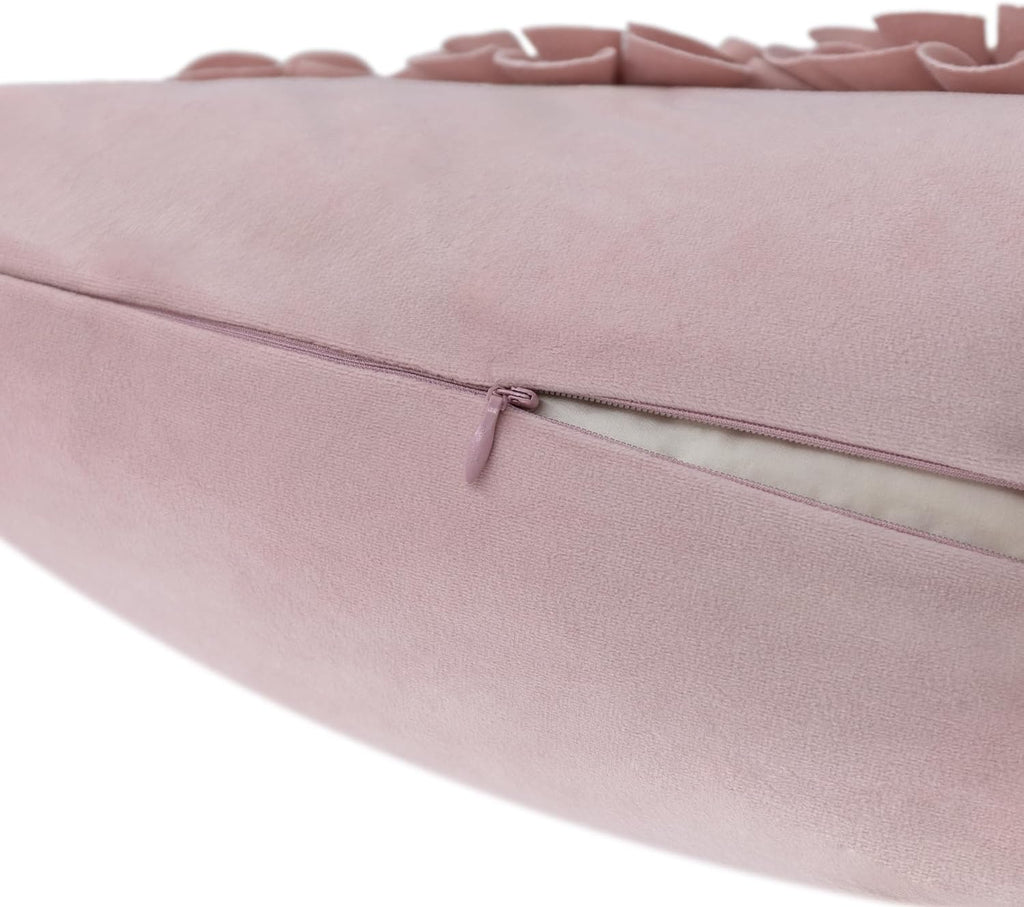 VG|dusty-pink|Handmade 3D Flower Throw Pillow Cover