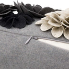 VG|grey-new-faux-wool|3D Flower Throw Pillow Cover, Colorful
