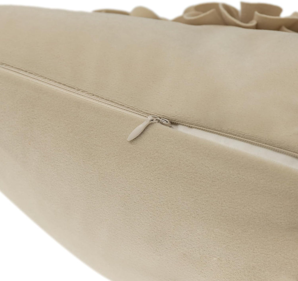 VG|camel|Handmade 3D Flower Throw Pillow Cover