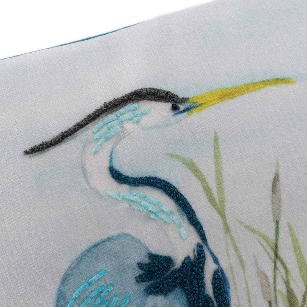 Embroidery Birds Throw Pillow Cover