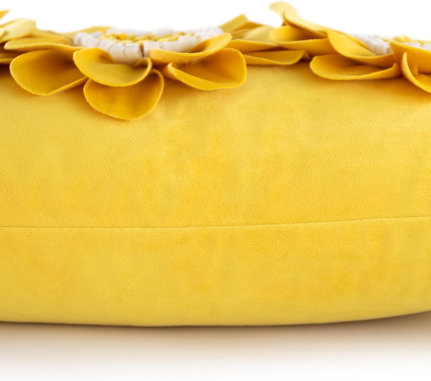 VG|yellow-white|3D Flower Throw Pillow Cover