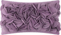 3D Flower Throw Pillow Cover Rectangular Cushion Cover Soft Handmade Pillow Case for Sofa Couch Chair Bed Living Room Home Office - Purple