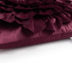 VG|wine-red|3D Flower Throw Pillow Covers