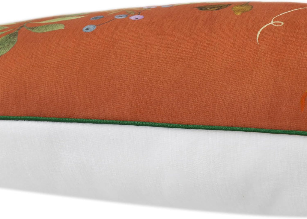 VG|rust-orange|Sunflower Throw Pillow Cover, White