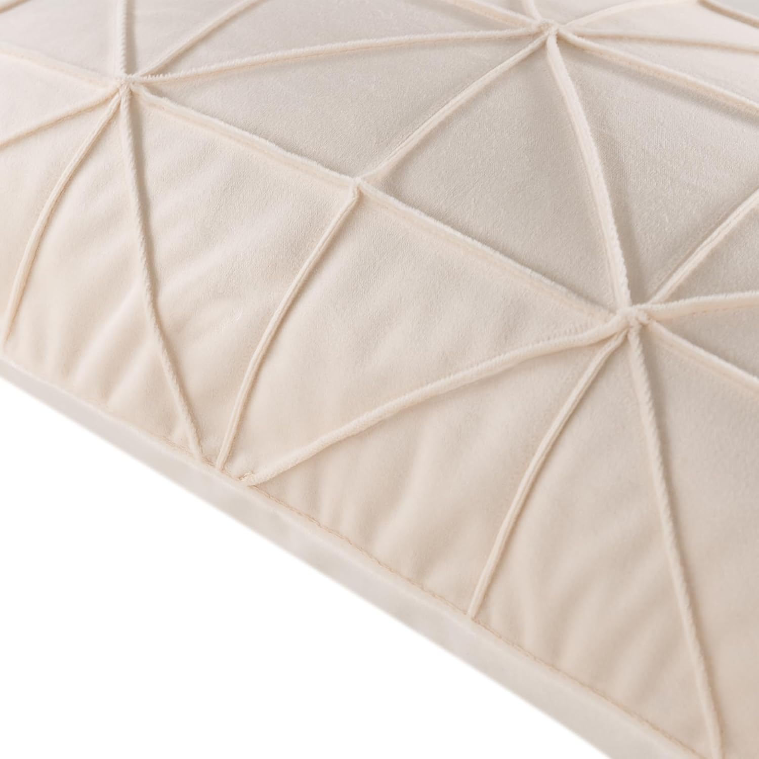 VG|creamy-white|Velvet Pillow Cover
