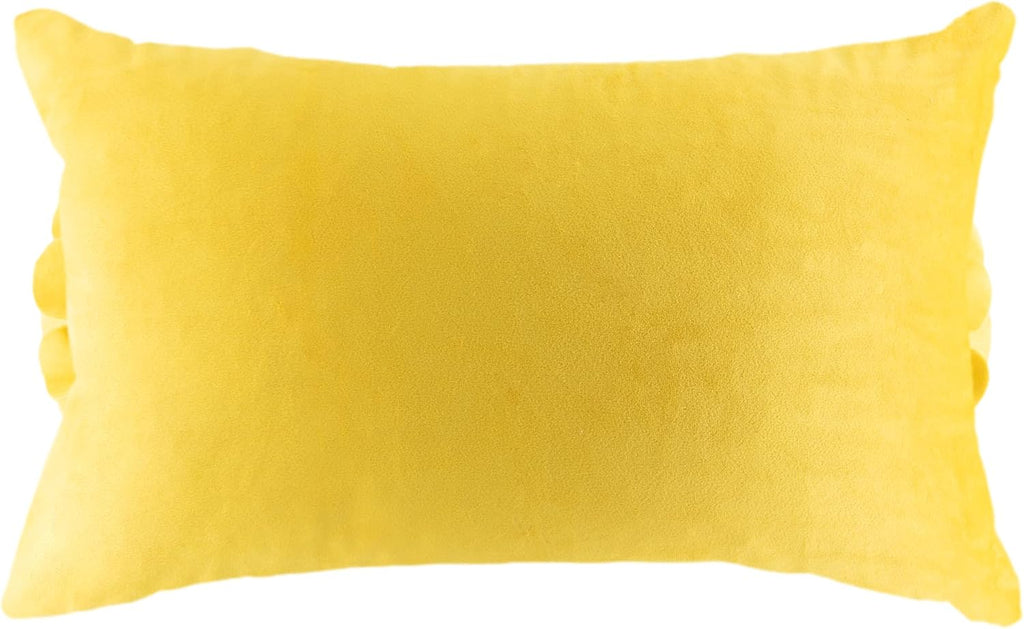 VG|yellow-white|3D Flower Throw Pillow Cover