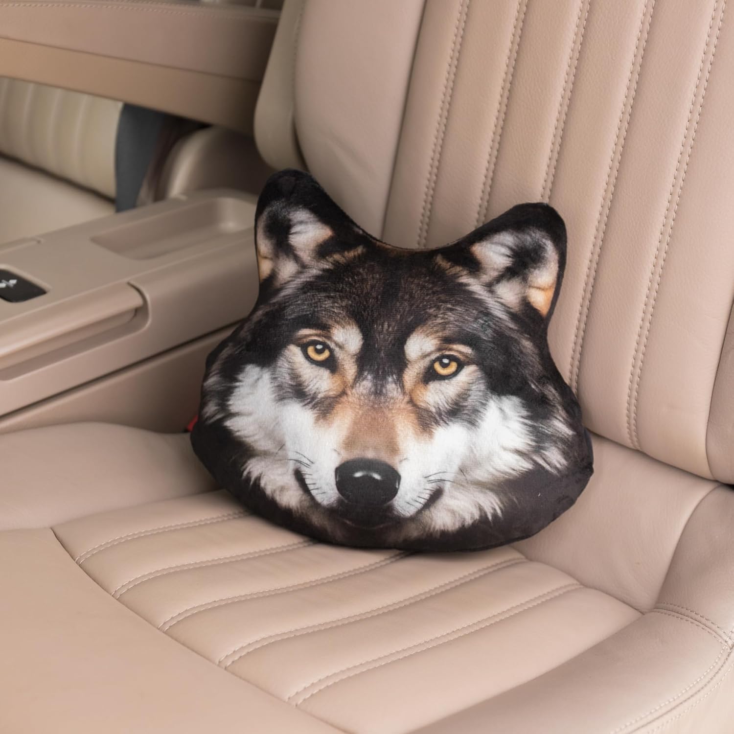 3D Dog Car Neck Pillow Decorative Animal Car Headrest Neck Support for Travel Home Office