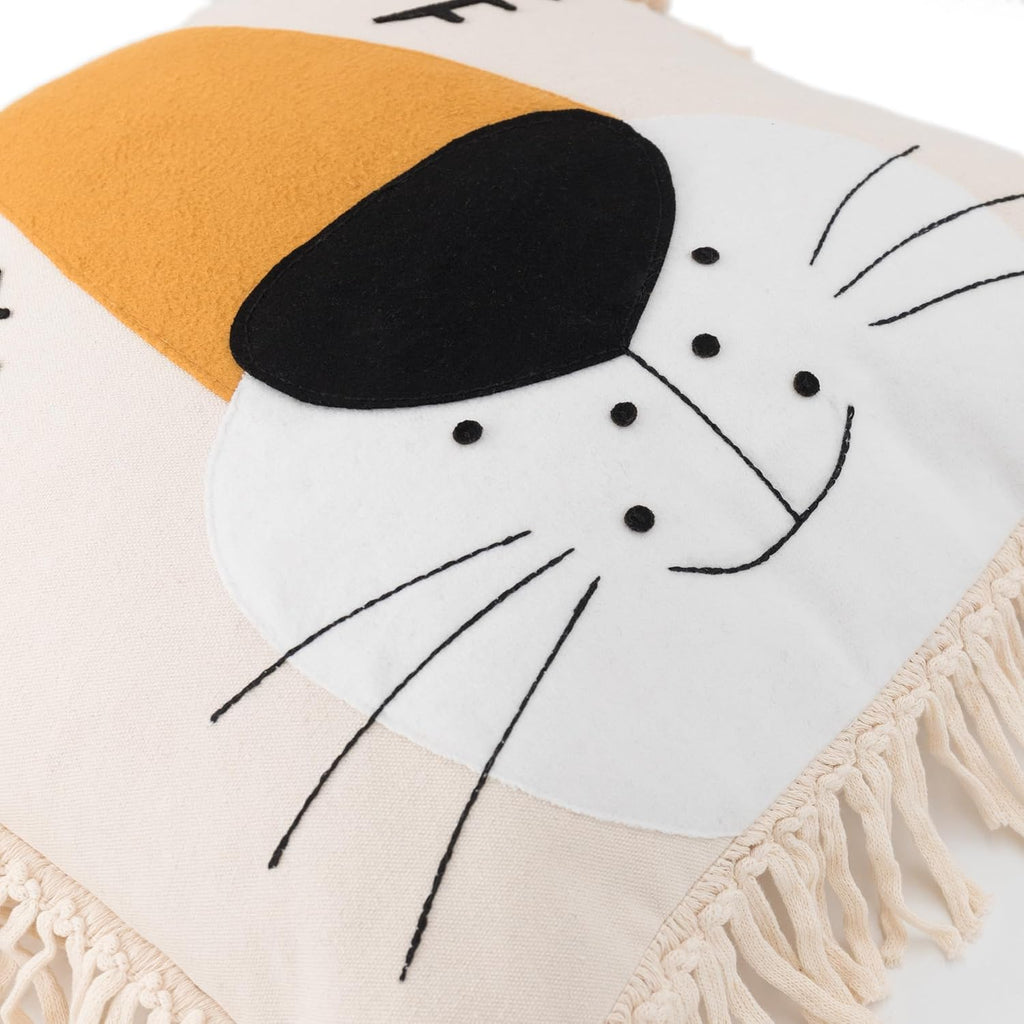 VG|s-lion|Decorative Throw Pillow Covers Accent Lion Pattern Chenille Cushion Covers Pillowcases for Couch Bed Living Room Home