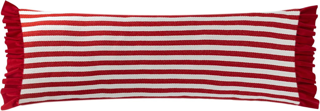 VG|red|Handmade Lace Lumbar Throw Pillow Cover