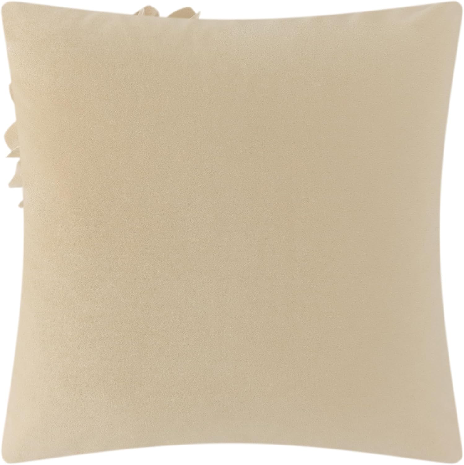 VG|camel|Decorative Flower Throw Pillow Cover 3D Sunflower Pillow Case Velvet Cushion Floral Pillowcase for Bed Living Room Couch Chair