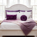 VG|purple-red|3D Flower Throw Pillow Cover
