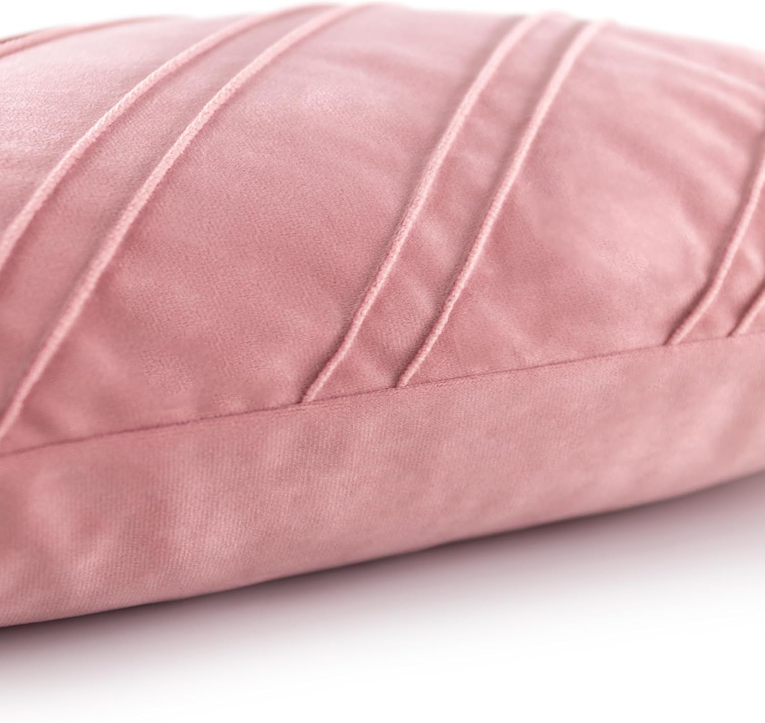 Soft Velvet Decorative Throw Pillow Cover Square Diagonal Stripes Design Pillowcase