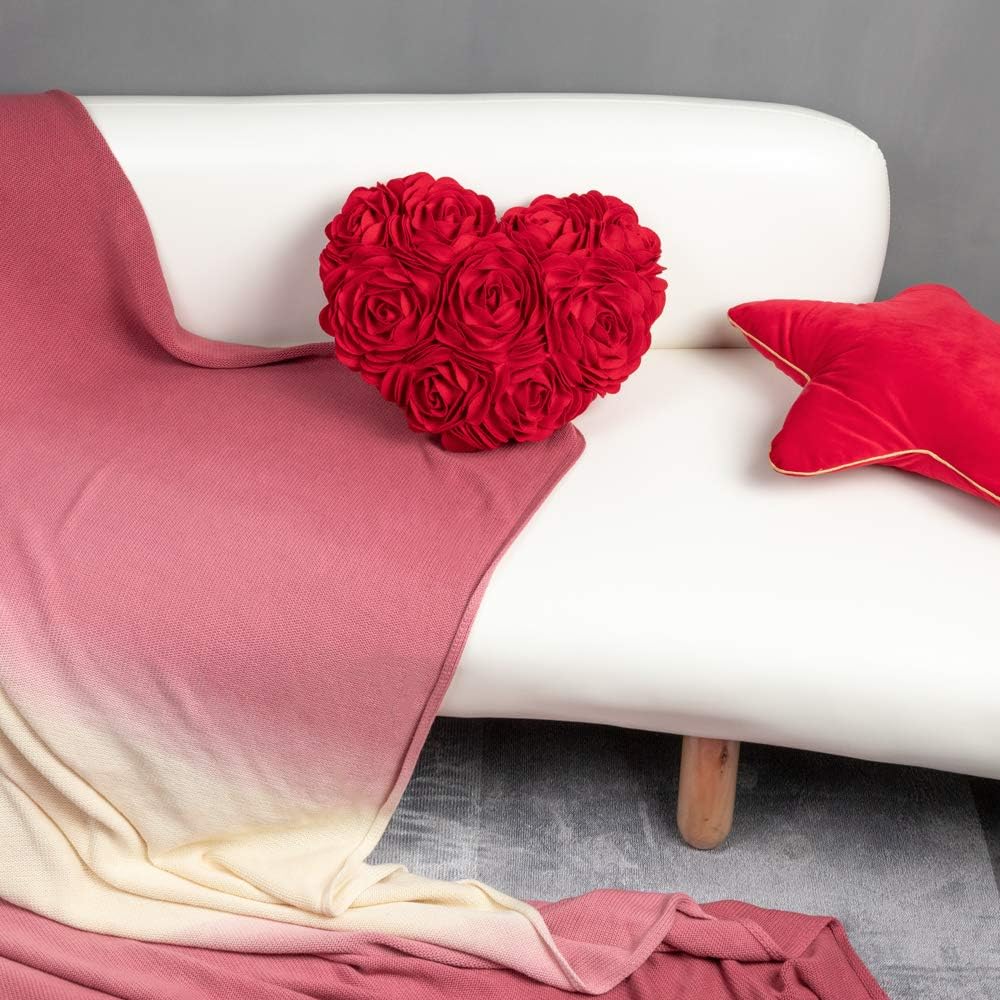 Heart Flower Throw Pillow Covers