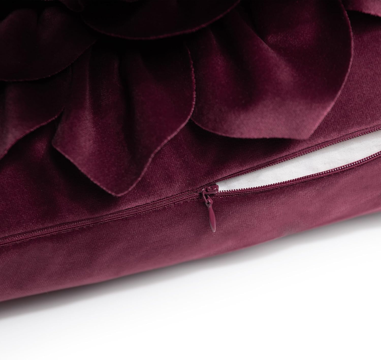 VG|wine-red|3D Flower Throw Pillow Covers