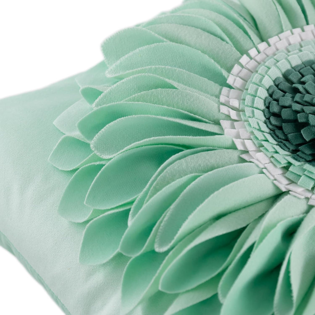 VG|green-mint-green|3D Sunflowers Throw Pillow Cover Wine Red
