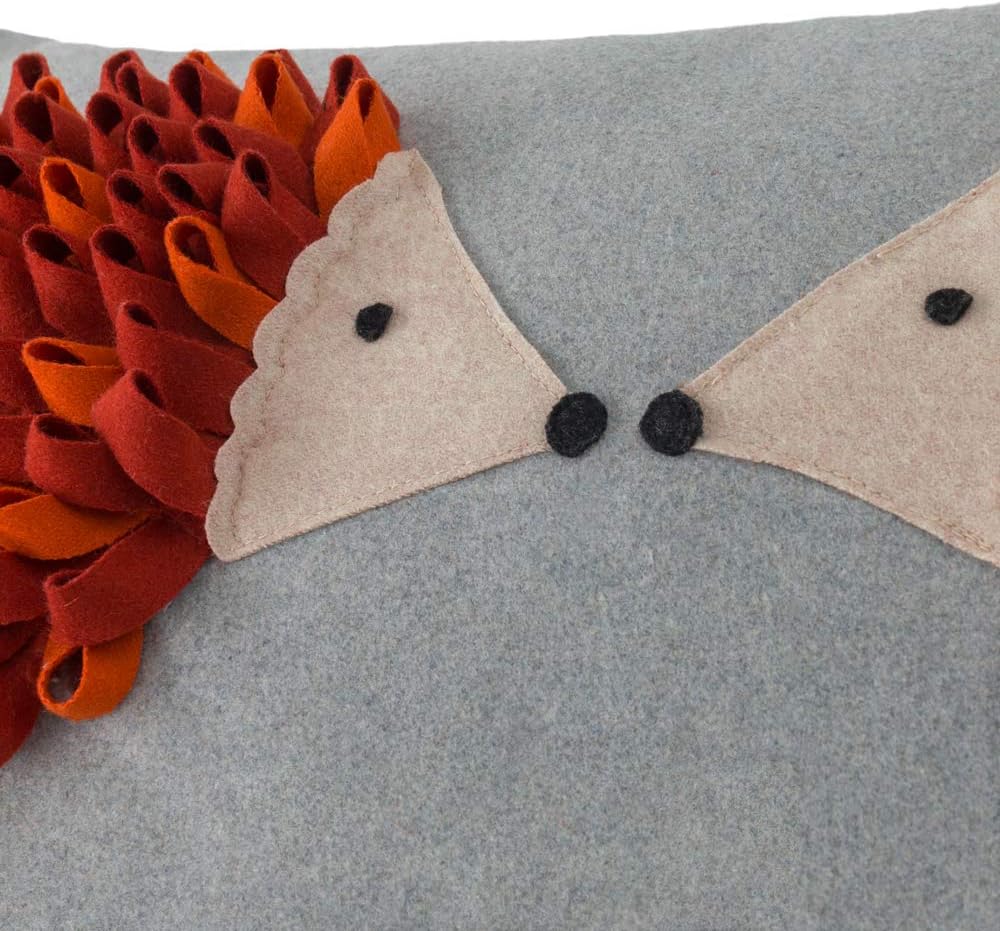 VG|orange|Decorative Throw Pillow Covers Cute Hedgehogs Accent Cushion Covers Cases Pillowcases for Sofa Couch Bed Home Decor